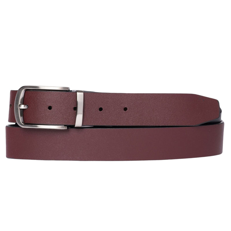 The Harvey Dent Belt - One Piece Reversible Black/Grey 100% Real Leather Belt