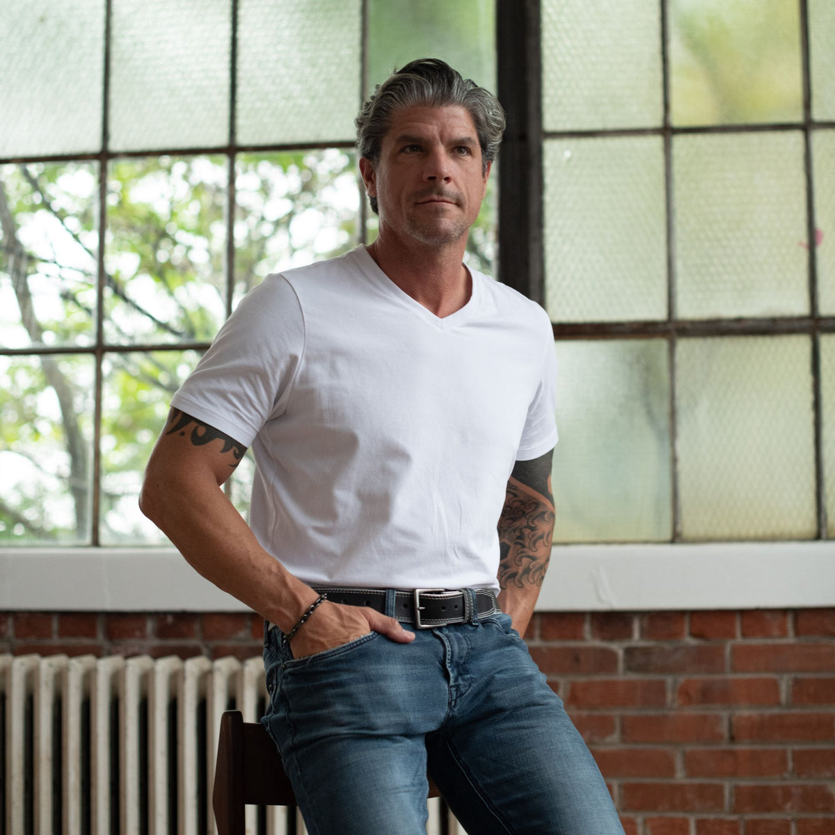 The Diablo black full-grain leather belt