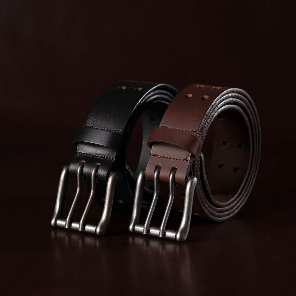 The Ironclad double hole full-grain leather belt