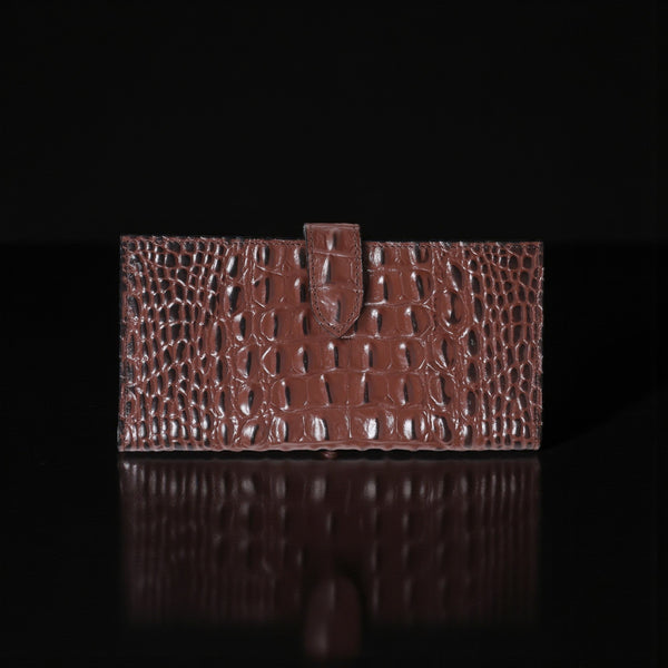 The Crocella Wallet- Womens Croc Pattern Leather Wallet
