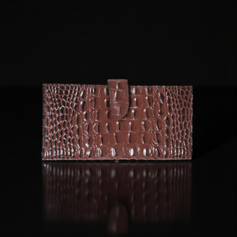 The Crocella Wallet- Womens Croc Pattern Leather Wallet