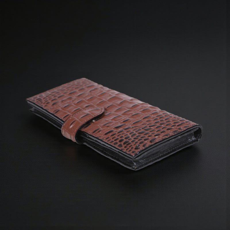 The Crocella Wallet- Womens Croc Pattern Leather Wallet