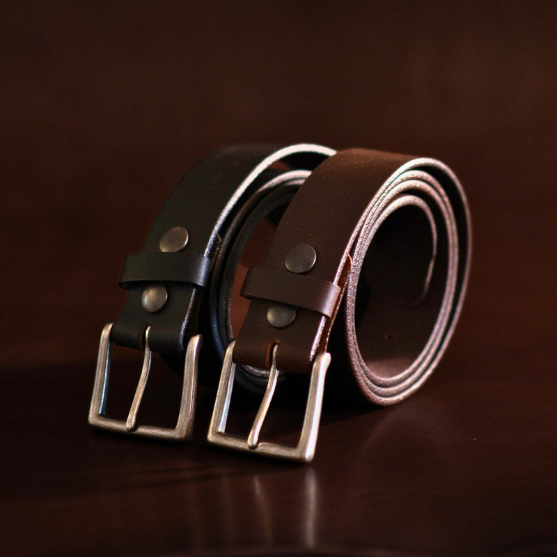 The Long Haul Belts 2-piece leather belt gift set