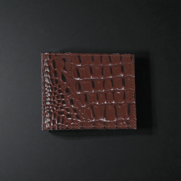 The Croc Wallet- Mens Croc Pattern Leather Wallet