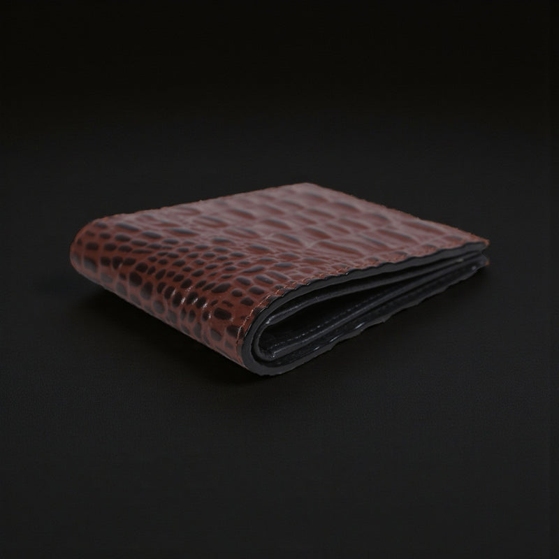 The Croc Wallet- Mens Croc Pattern Leather Wallet