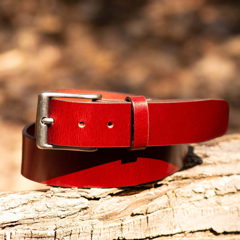 The Ruby Belt - Red 100% Full Grain Leather Belt