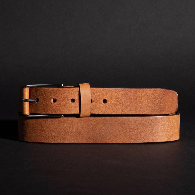 The Spartan Belt - Tan Custom Engraved Leather Belt