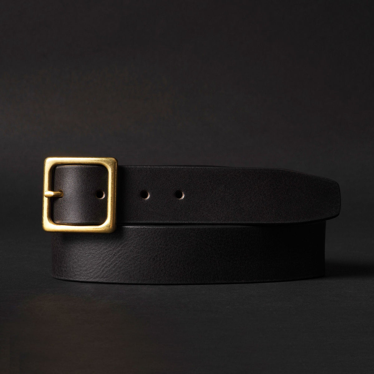 Sophie leather dress belt with gold square buckle