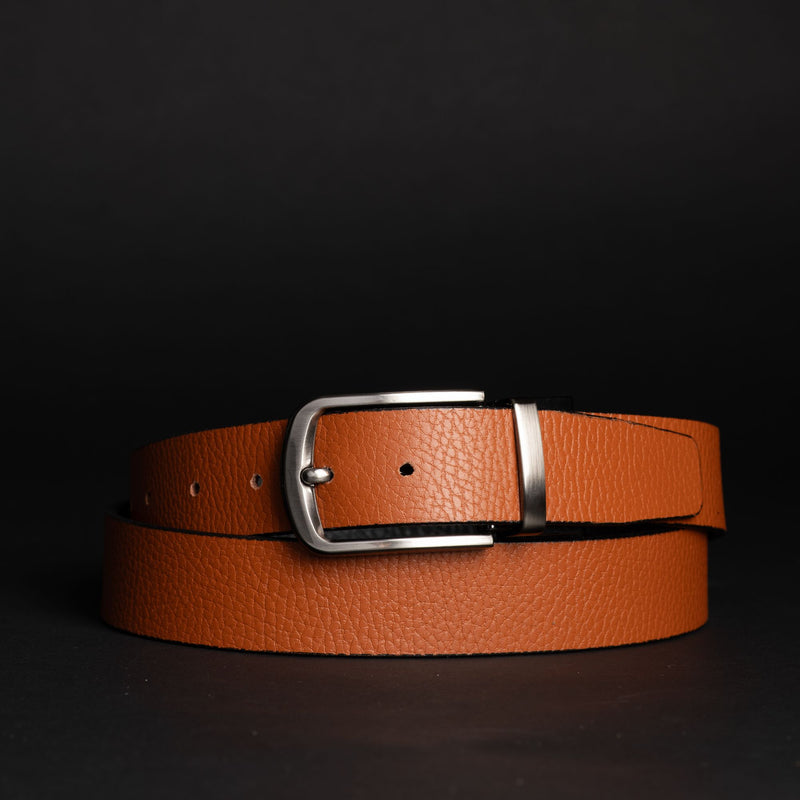 The Harvey Dent Belt - One Piece Reversible Black/Burgandy 100% Real Leather Belt