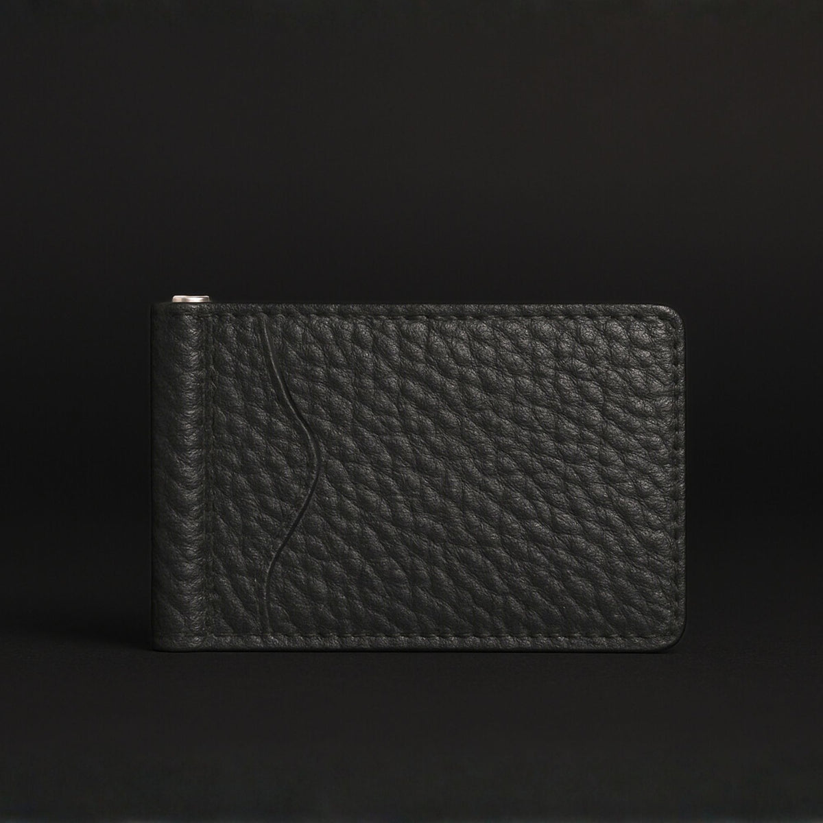 The Maverick limited edition cognac speckled bison leather money clip wallet