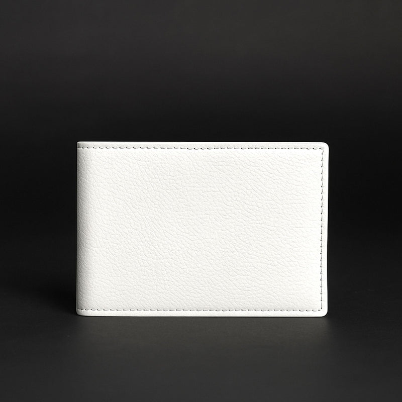 The Ivory Wallet - Premium White Pebbled Full Grain Leather Wallet
