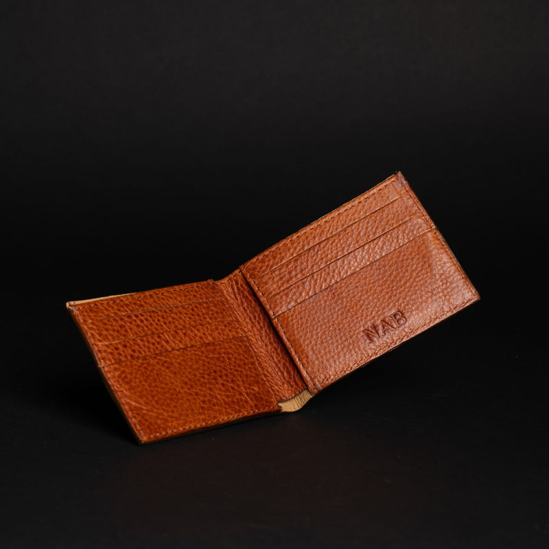 The Maverick Wallet - Brown American Pebble Grain Bison Leather Wallet