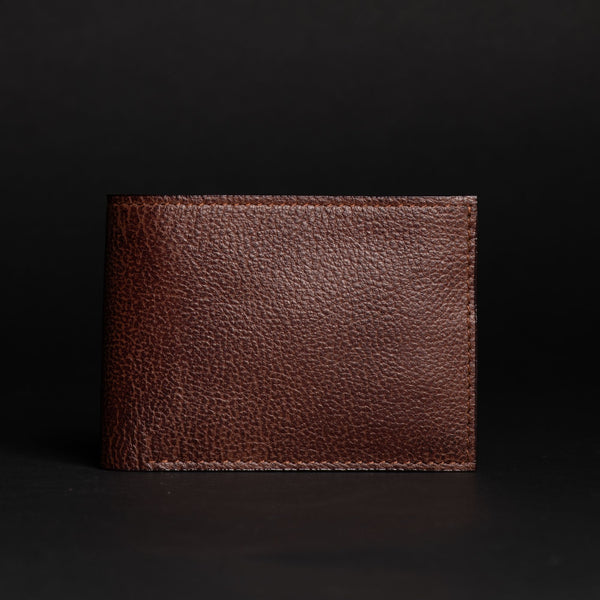The Maverick Wallet - Brown American Pebble Grain Bison Leather Wallet