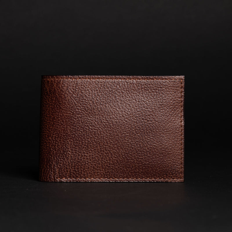 The Maverick Wallet - Brown American Pebble Grain Bison Leather Wallet