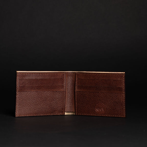 The Maverick Wallet - Brown American Pebble Grain Bison Leather Wallet