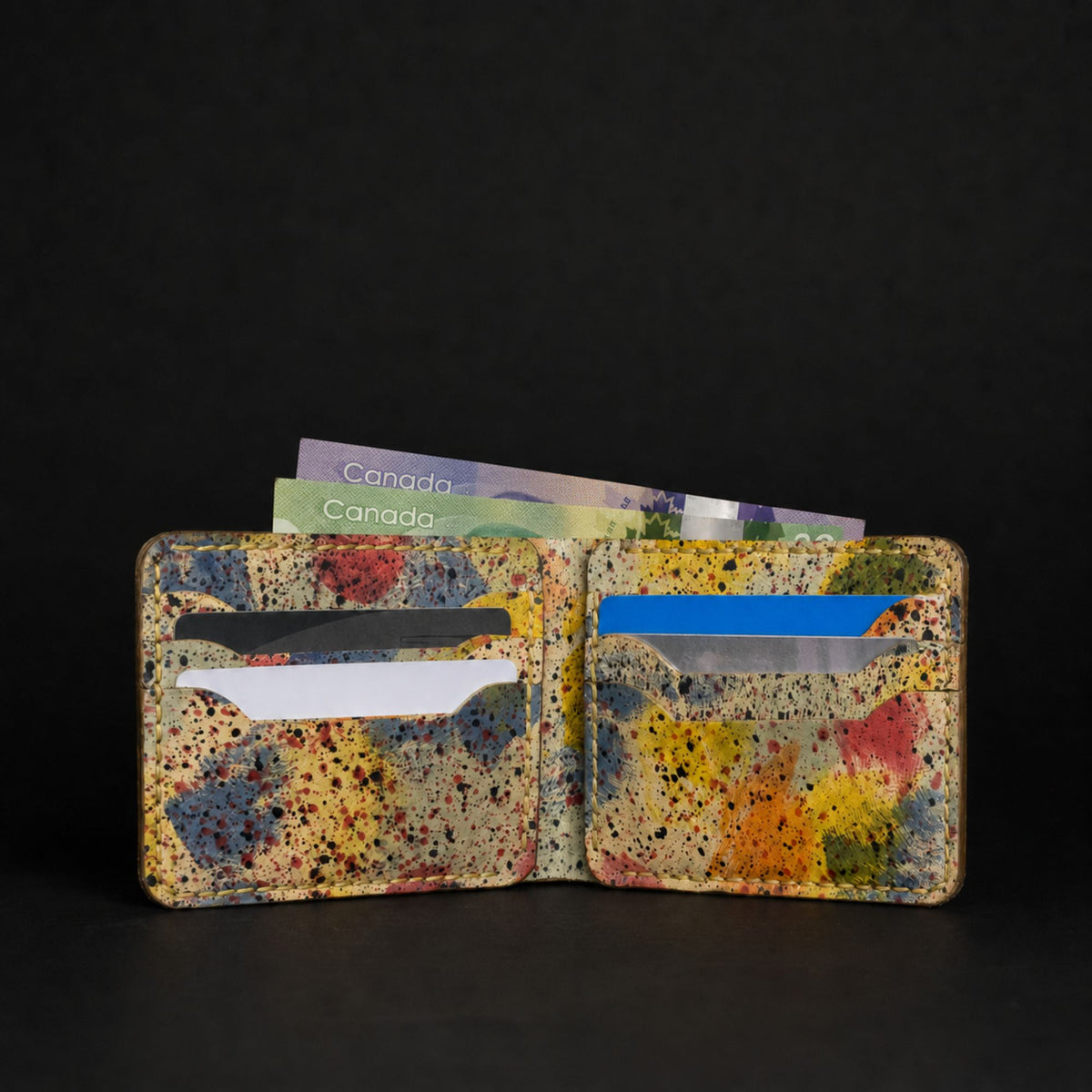 The Splatter hand-stitched nappa leather wallet