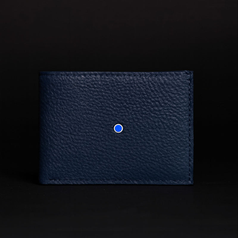 The Maverick Wallet - Black American Pebble Grain Bison Leather Wallet