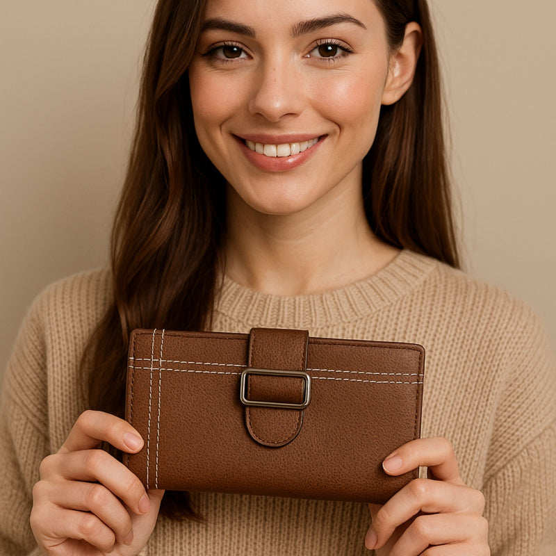 Madison - Women's Premium Pebble Grain Leather Wallet