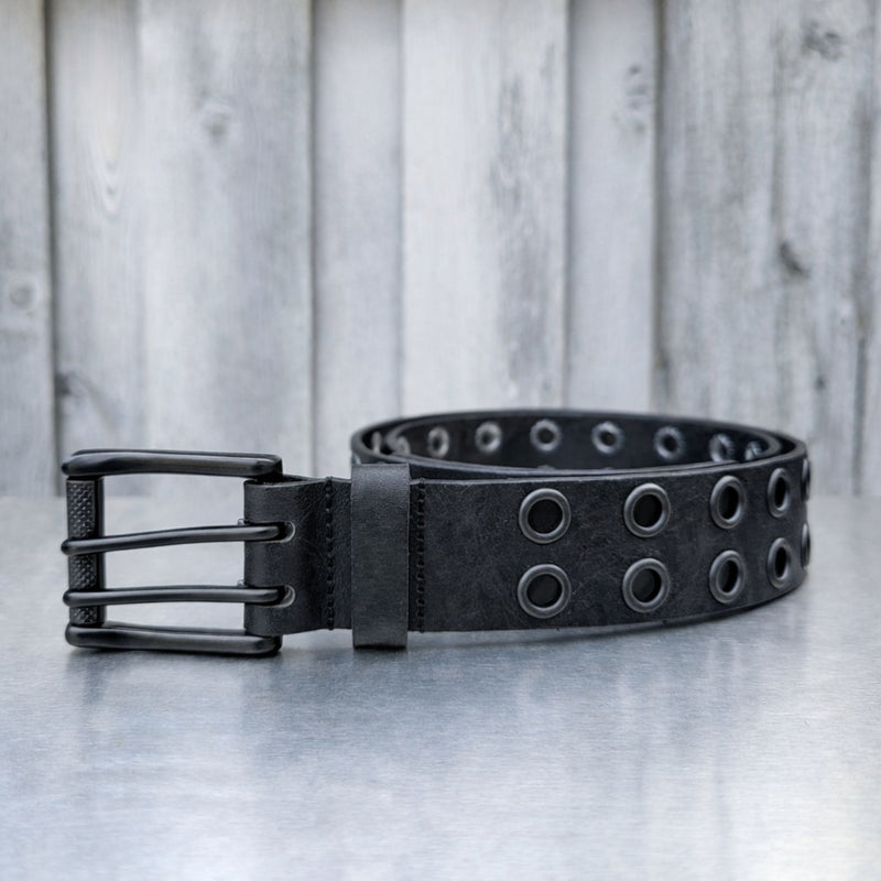 Brixton - Vintage Brown Double Grommet 100 % Full Grain Leather Belt