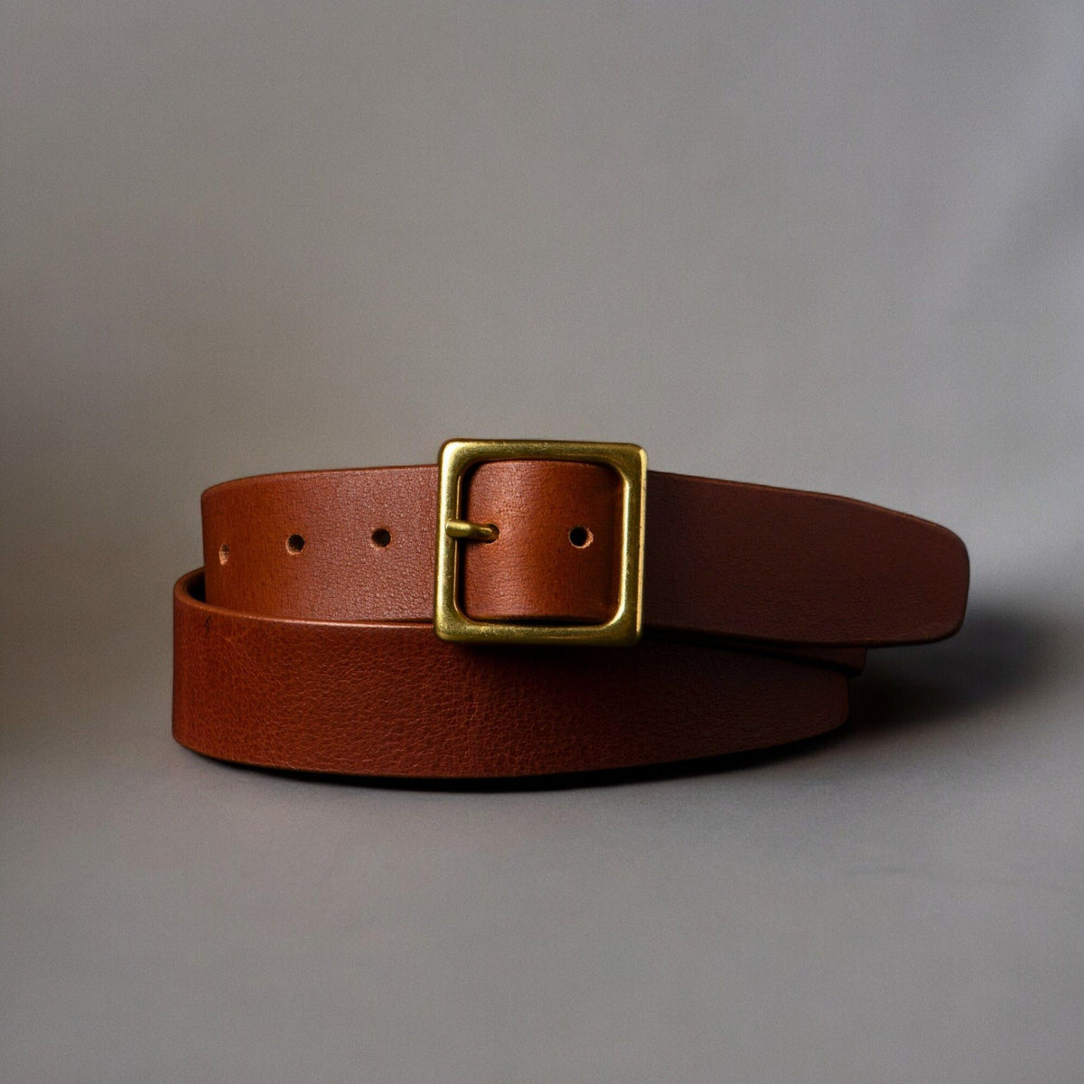 Sophie leather dress belt with gold square buckle