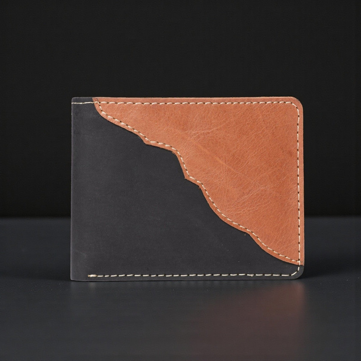 Dusk & Dawn two-toned minimalist full-grain leather wallet