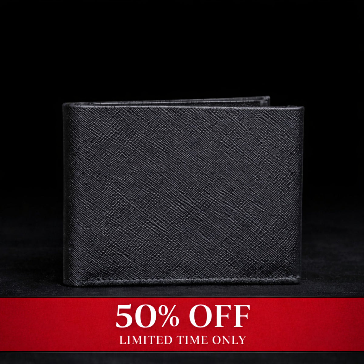 The Nocturne black saffiano leather multi card slot wallet