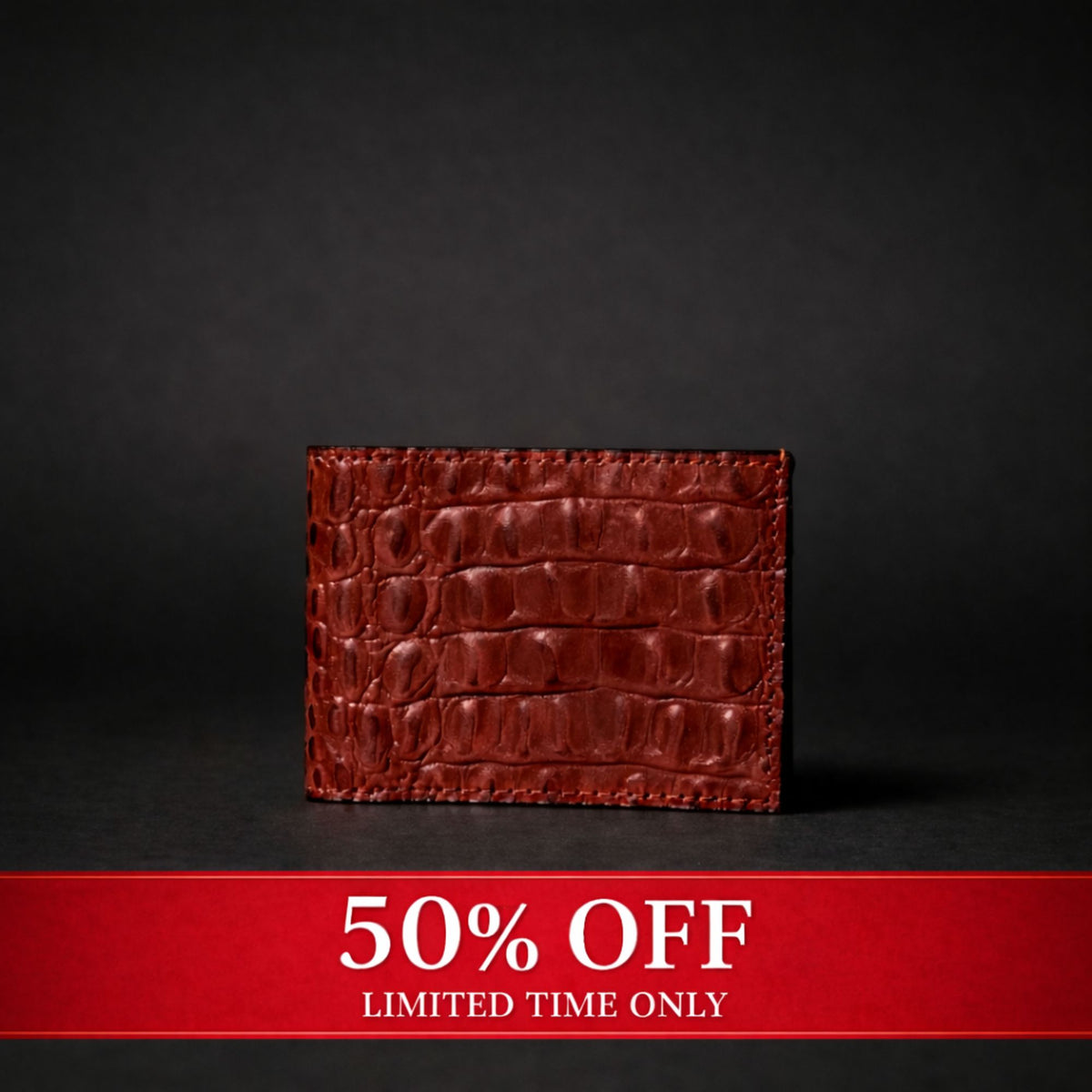 The Croc men's croc pattern leather wallet