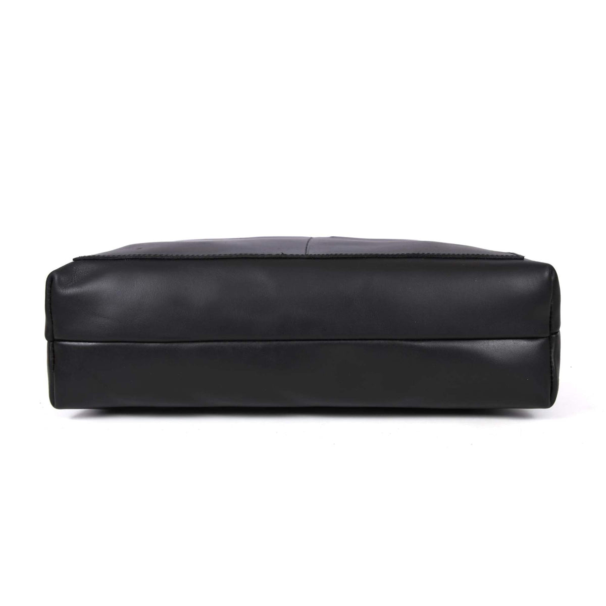Tolredo black leather tote bag with leather closure