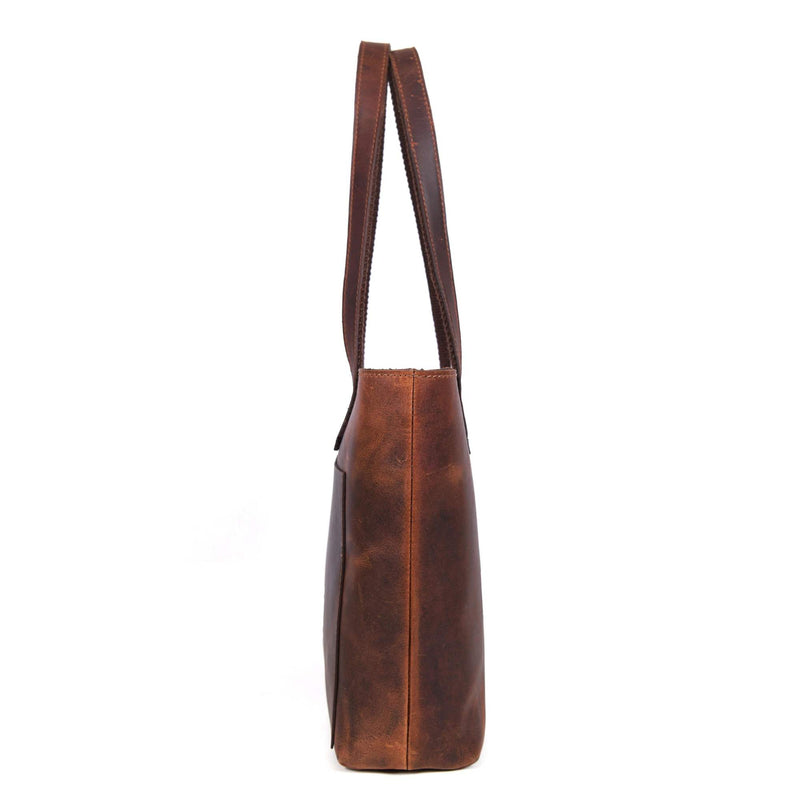 Classic Brown Leather Tote Bag