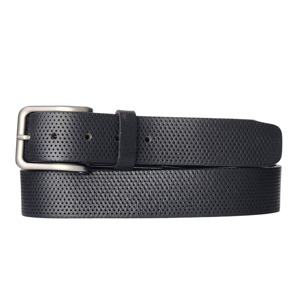 The Matrix brown perforated full-grain leather belt