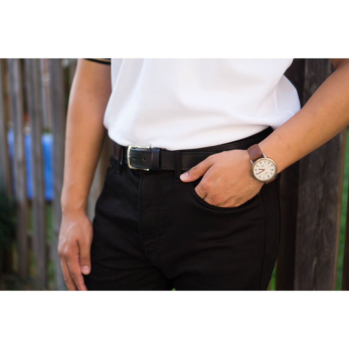 The Milestone formal leather belt
