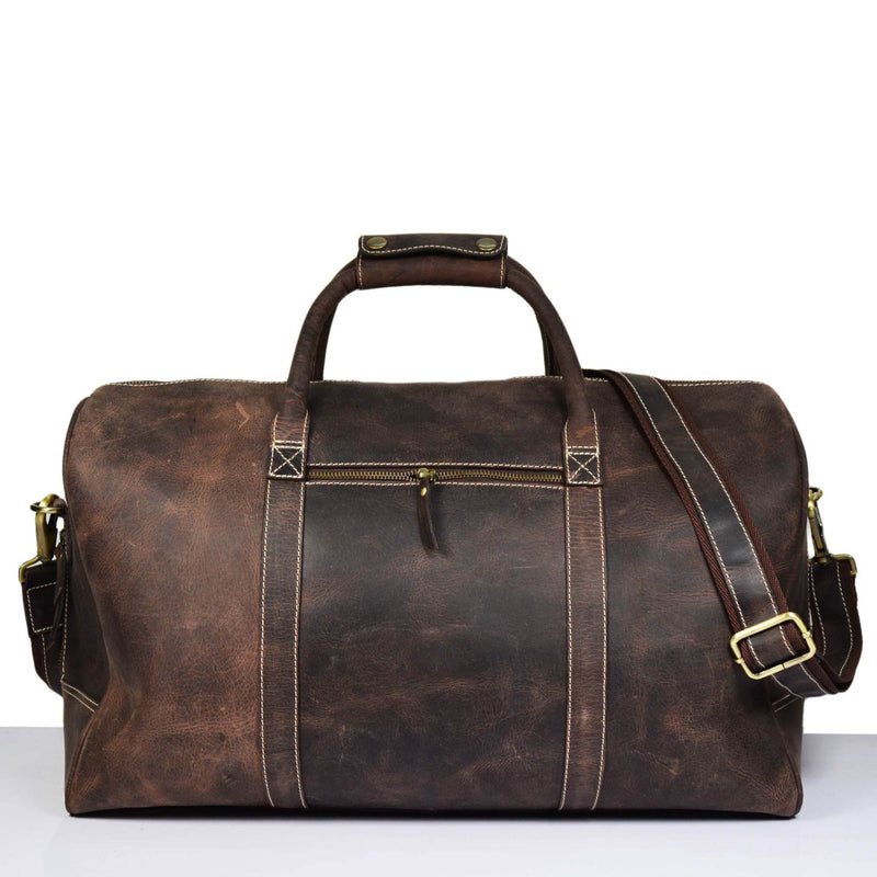 The Wayfarer Bag - Brown Classic Full-Grain Leather Duffle Bag