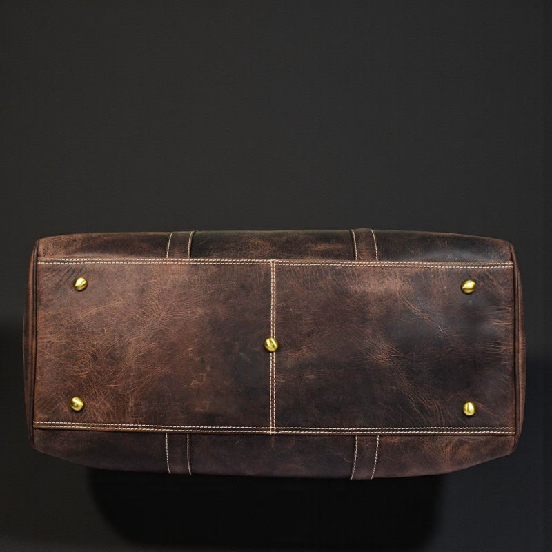 The Wayfarer Bag - Brown Classic Full-Grain Leather Duffle Bag