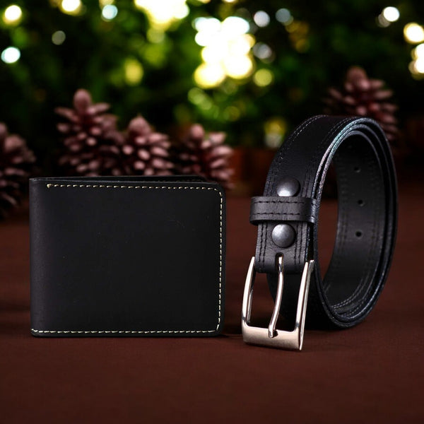 The Milestone Belt + Wallet - Men's Leather Belt and Wallet Gift Set