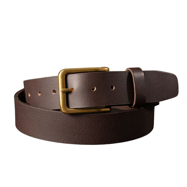 The Alchemist Belt - Brown Leather Belt With Gold-Tone Buckle