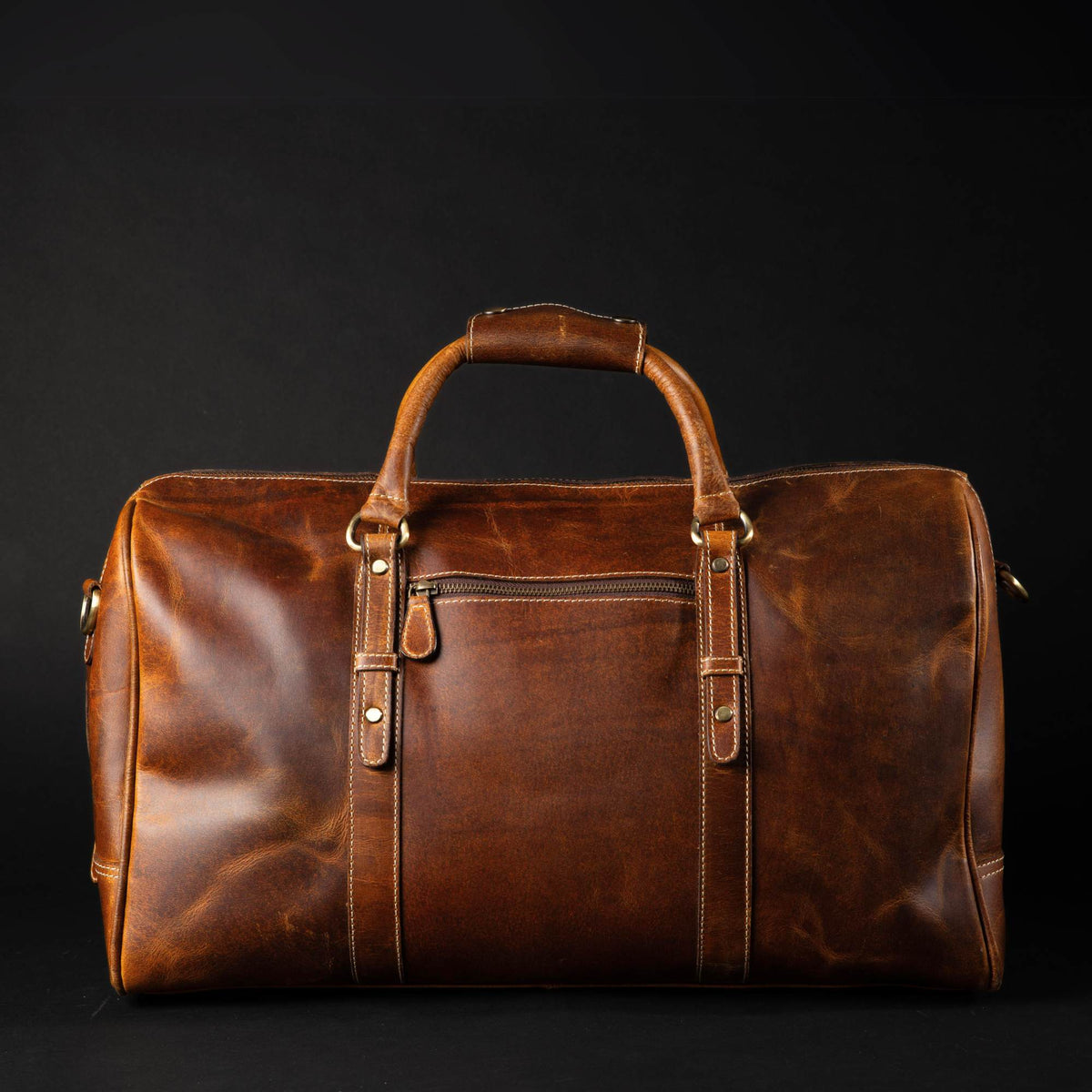 Leather travel duffle bag mens online