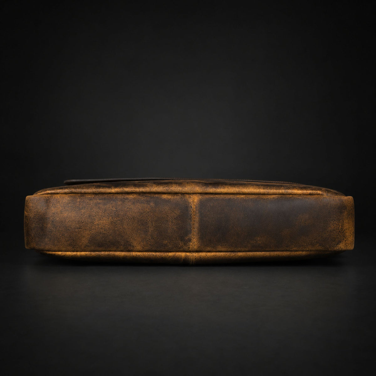 Madrid distressed full-grain leather laptop bag