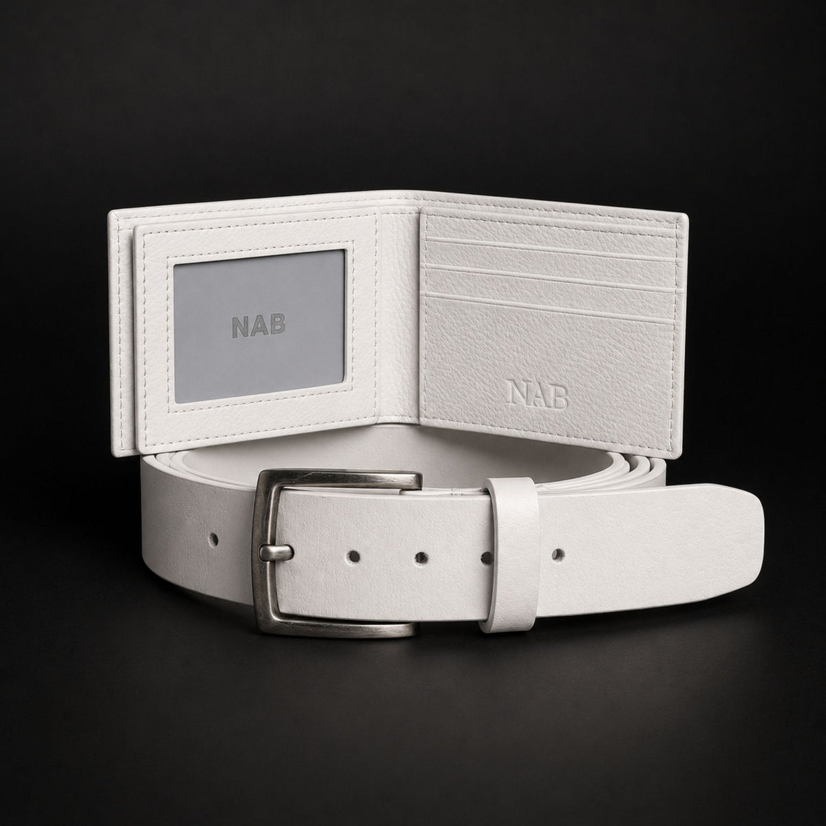 Fairway leather belt and wallet gift set