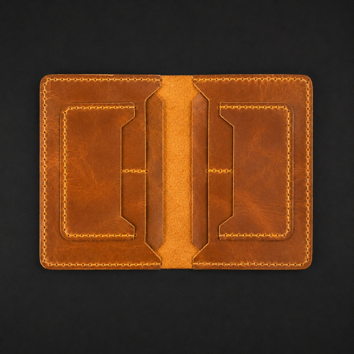The Atlas hand-stitched full-grain leather passport holder