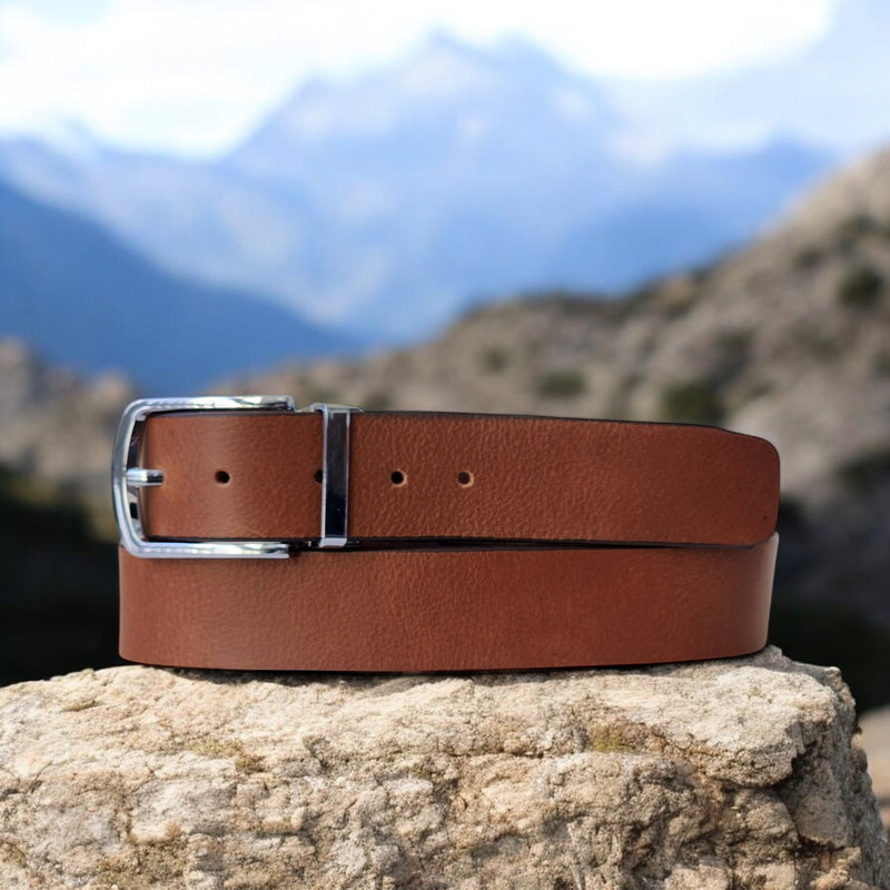 Size Your Own Belt - 100% Full-Grain Leather Strap With Heavy Duty Buckle