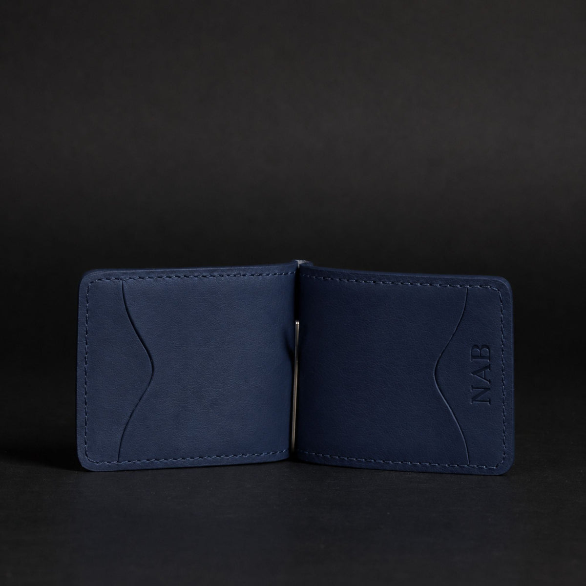 The Pinnacle slim money clip pebble grain leather wallet