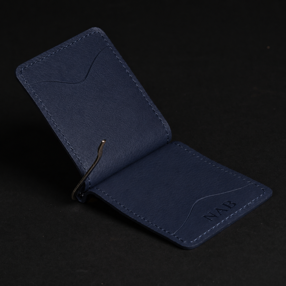 The Pinnacle slim money clip pebble grain leather wallet