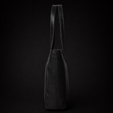 (Open Box) Classic Black Leather Tote Bag