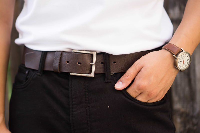 The Long Haul Belt - Cognac Custom Engraved Leather Belt