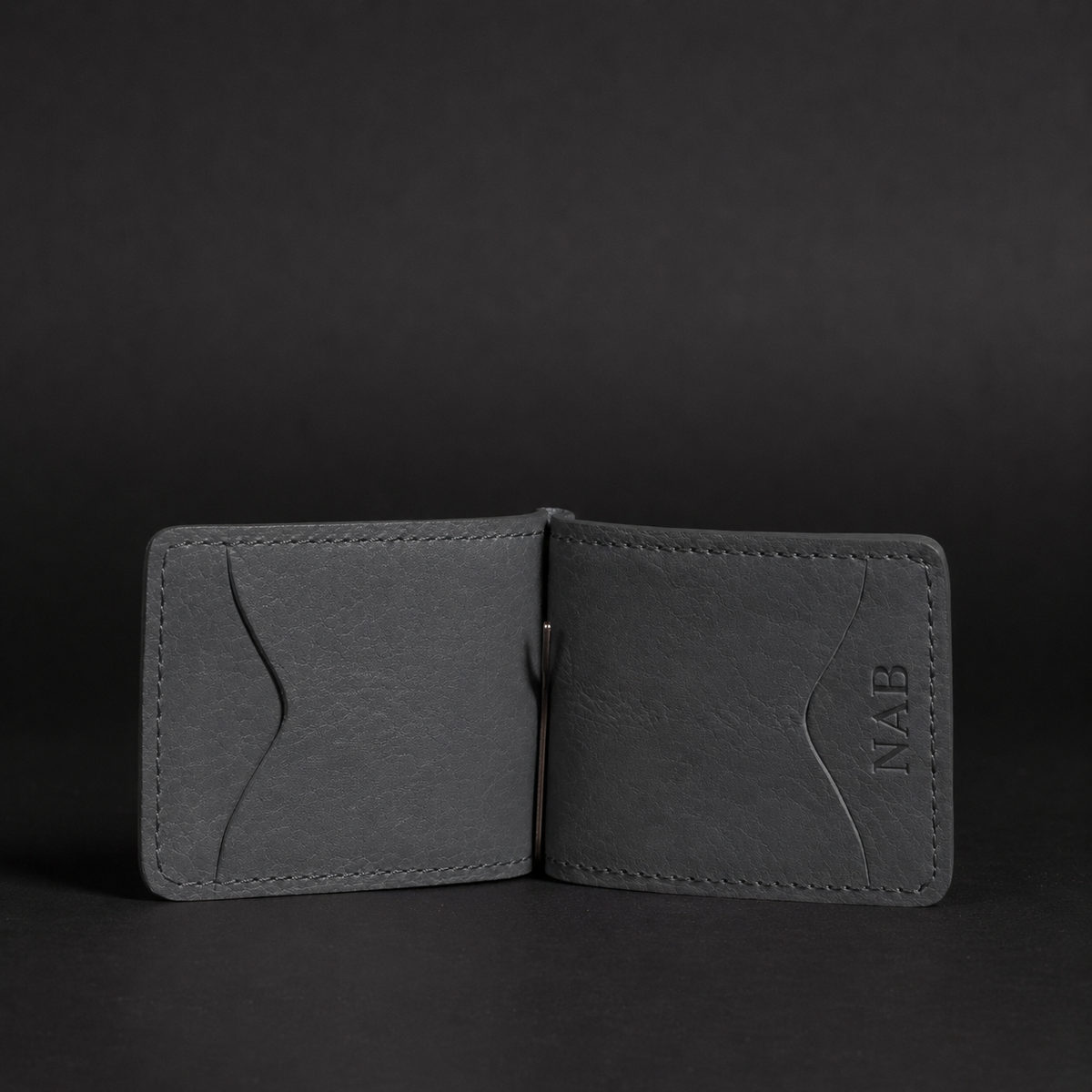The Pinnacle slim money clip pebble grain leather wallet