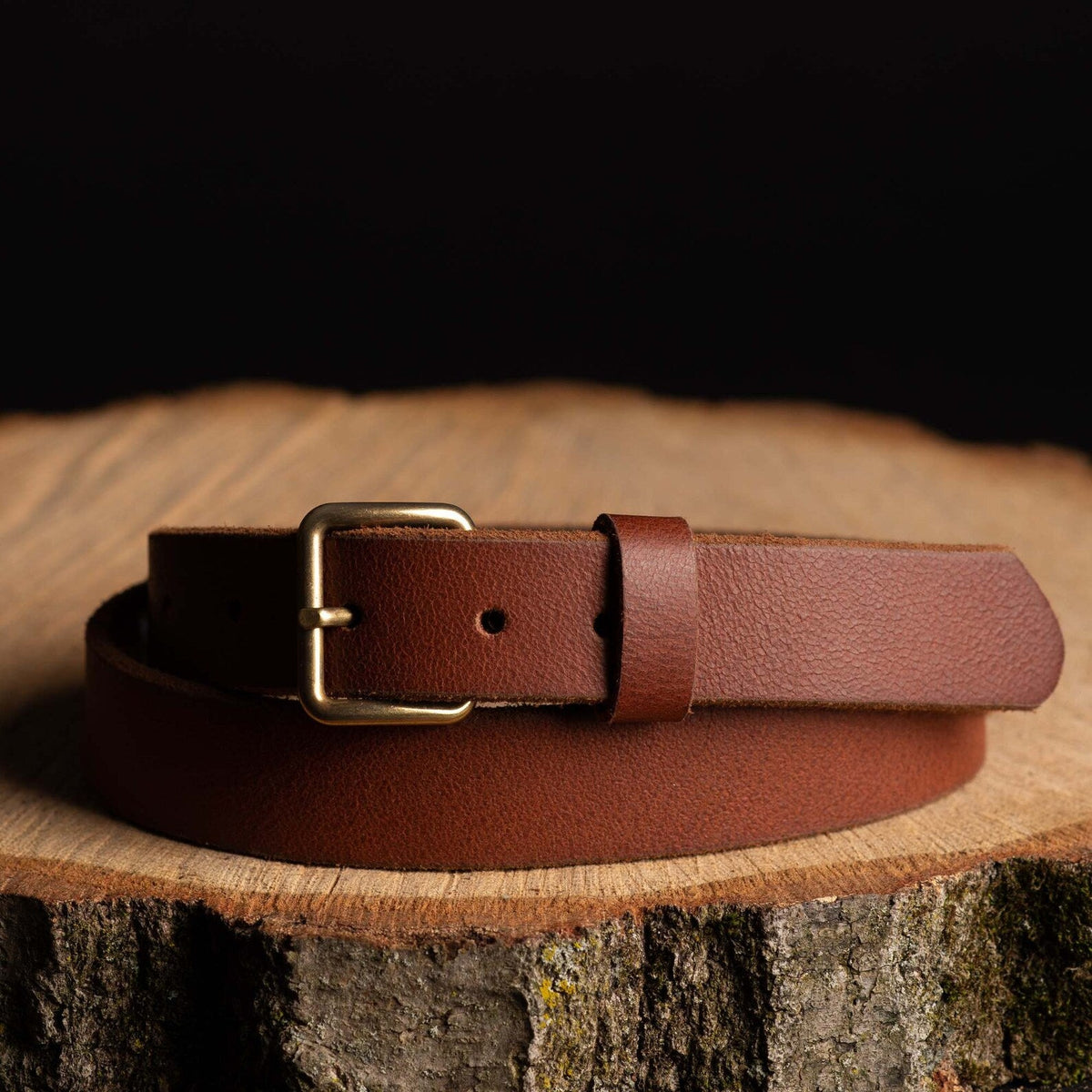 Kyomi black premium leather belt