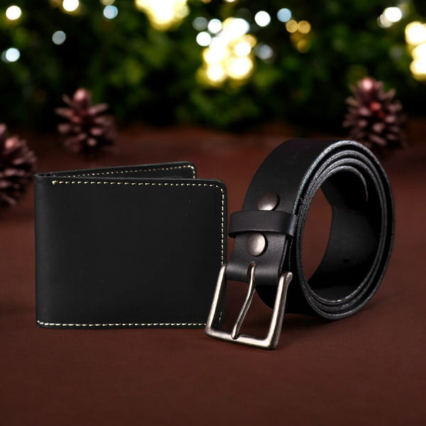 Long Haul Belt + Wallet - Men's Leather Belt and Wallet Gift Set