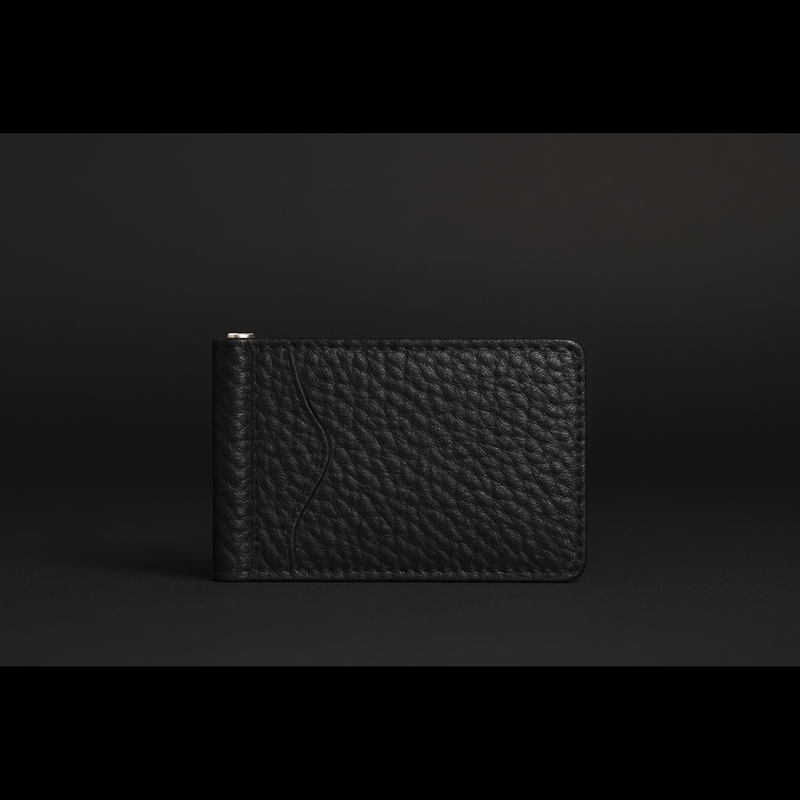 The Maverick Wallet - Slim Bison Leather Money Clip Wallet