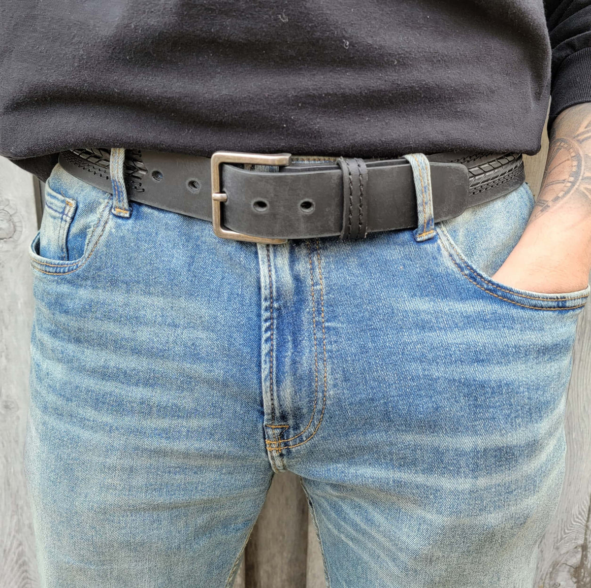 The Purpose Belts 2-piece leather belt gift set