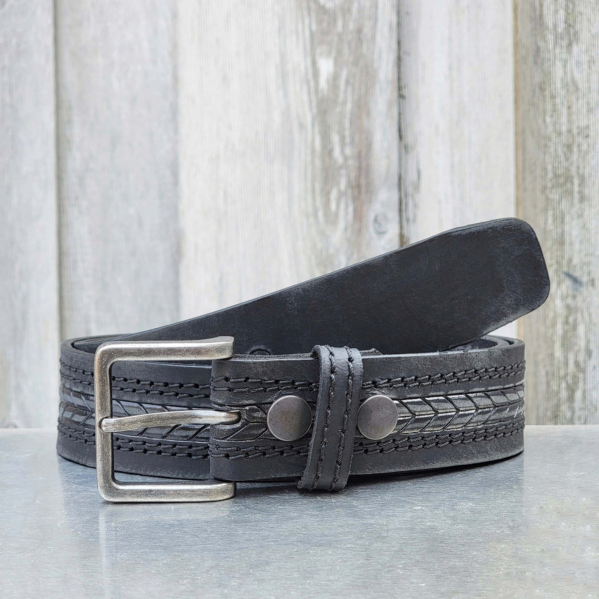 The Purpose Belts 2-piece leather belt gift set